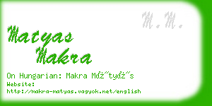 matyas makra business card